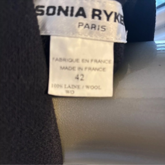 SONIA RYKIEL BLACK DOUBLE BREASTED VIEGIN WOOL CAPTAINS BLAZER JACKET 42/12 - Picture 11 of 11